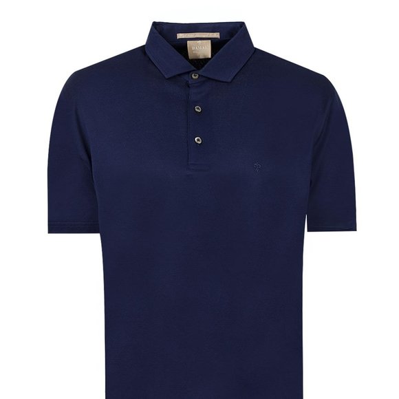 DAMAT Exclusive Basic Navy Blue Polo T-Shirt - Picture 1 of 2